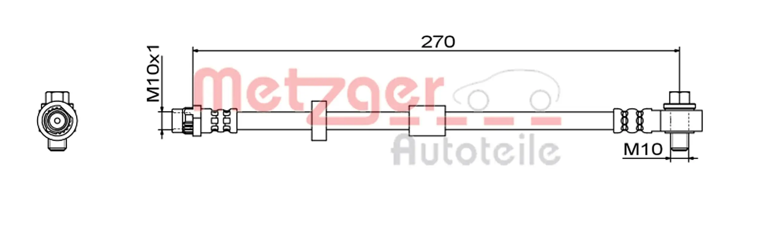 Bremsschlauch METZGER 4111579