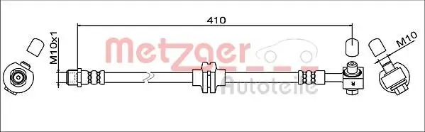 Bremsschlauch METZGER 4111608