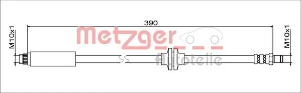 Bremsschlauch Vorderachse links Vorderachse rechts METZGER AUTOTEILE 4111627