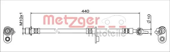 Bremsschlauch METZGER 4111649