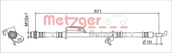 Bremsschlauch METZGER 4111679