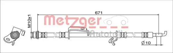 Bremsschlauch METZGER 4111685