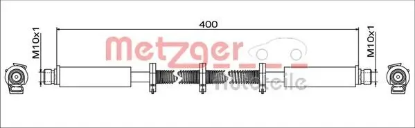 Bremsschlauch Vorderachse links Vorderachse rechts METZGER AUTOTEILE 4111748