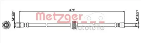 Bremsschlauch METZGER 4111773 Bild Bremsschlauch METZGER 4111773