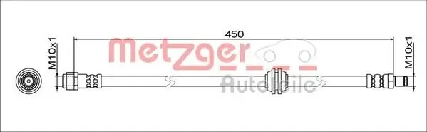 Bremsschlauch Hinterachse links Hinterachse rechts METZGER 4111775