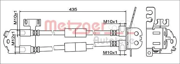 Bremsschlauch Hinterachse Mitte METZGER AUTOTEILE 4111812