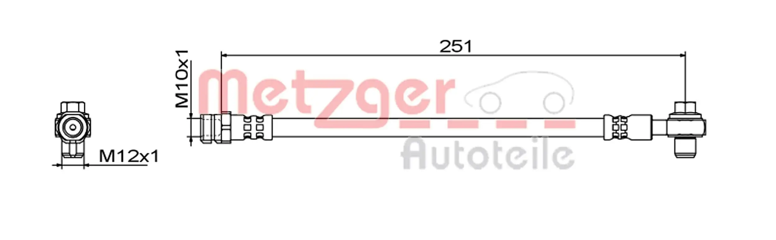 Bremsschlauch METZGER 4111830