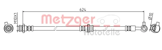 Bremsschlauch METZGER 4111834 Bild Bremsschlauch METZGER 4111834