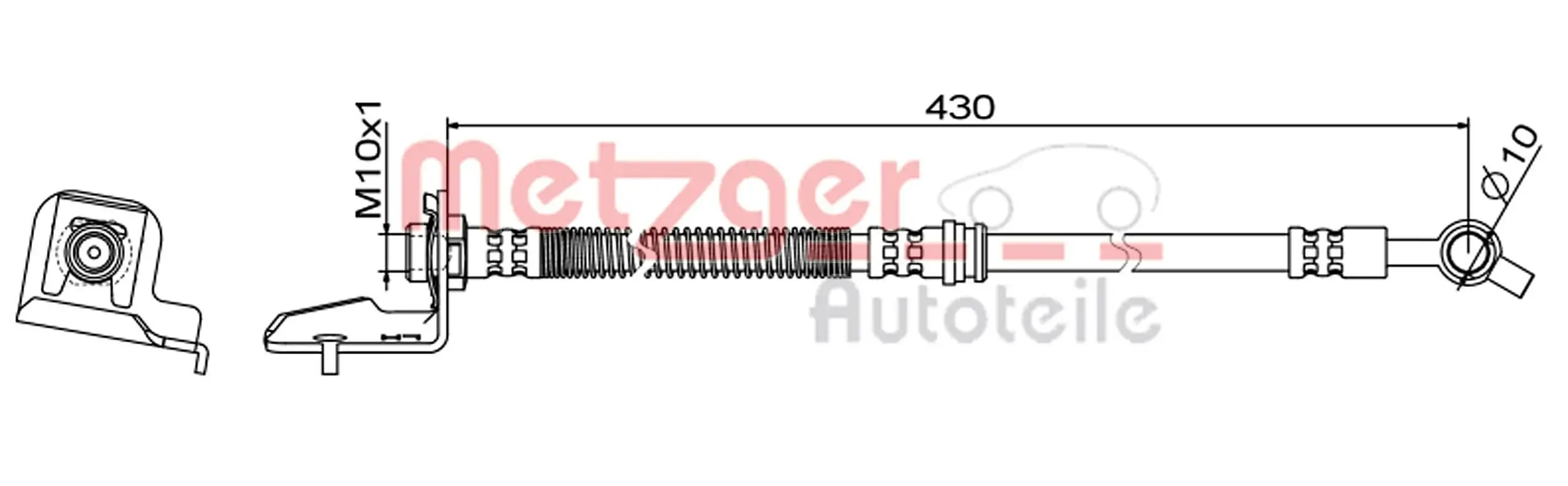 Bremsschlauch METZGER 4111865