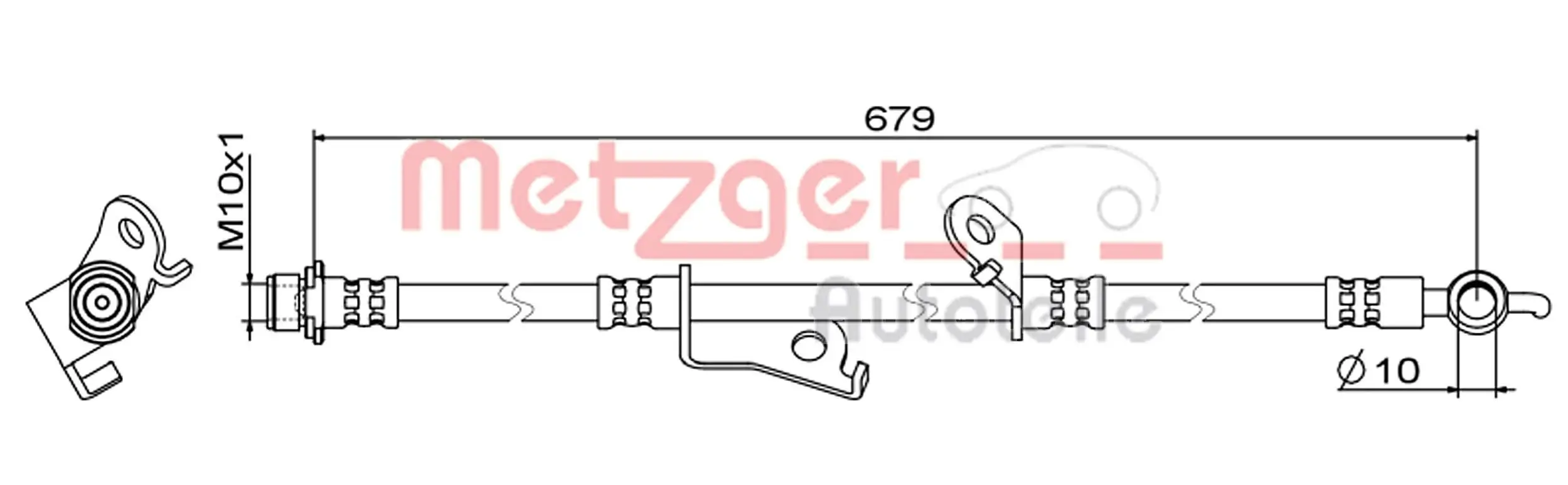 Bremsschlauch METZGER 4111887