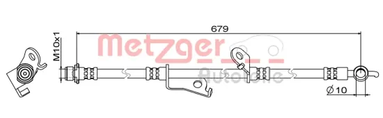 Bremsschlauch METZGER 4111887 Bild Bremsschlauch METZGER 4111887