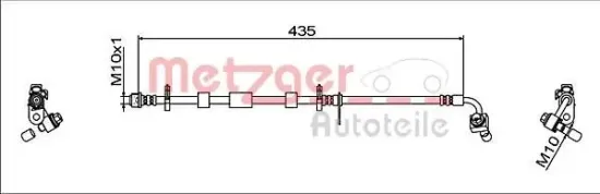 Bremsschlauch METZGER 4111929 Bild Bremsschlauch METZGER 4111929