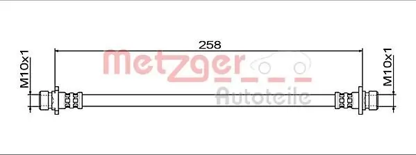 Bremsschlauch Hinterachse rechts innen METZGER AUTOTEILE 4111942