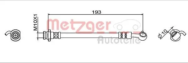 Bremsschlauch METZGER 4111951