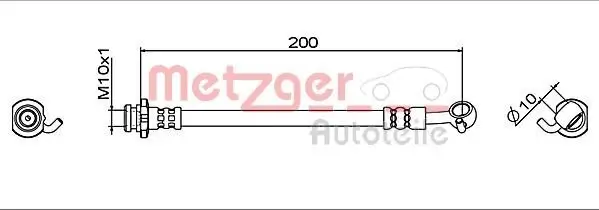 Bremsschlauch METZGER 4111954