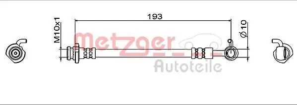 Bremsschlauch METZGER 4112005