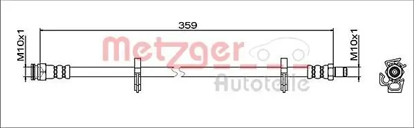 Bremsschlauch METZGER 4112051