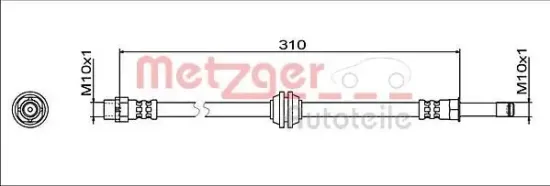 Bremsschlauch METZGER 4112063 Bild Bremsschlauch METZGER 4112063