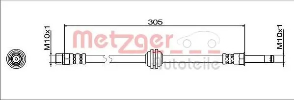 Bremsschlauch METZGER 4112065