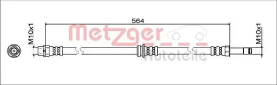 Bremsschlauch Vorderachse links Vorderachse rechts METZGER 4112068 Bild Bremsschlauch Vorderachse links Vorderachse rechts METZGER 4112068