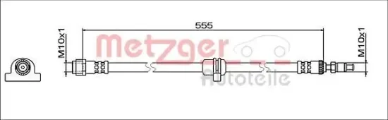 Bremsschlauch Vorderachse links Vorderachse rechts METZGER AUTOTEILE 4112082 Bild Bremsschlauch Vorderachse links Vorderachse rechts METZGER AUTOTEILE 4112082