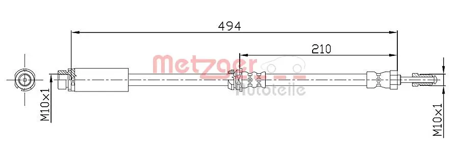 Bremsschlauch METZGER 4112313