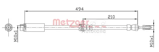 Bremsschlauch METZGER 4112313 Bild Bremsschlauch METZGER 4112313