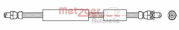 Bremsschlauch Hinterachse links Hinterachse rechts METZGER AUTOTEILE 4112535