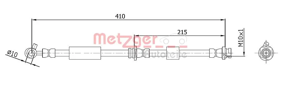 Bremsschlauch METZGER 4112536