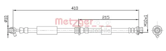 Bremsschlauch METZGER 4112537 Bild Bremsschlauch METZGER 4112537