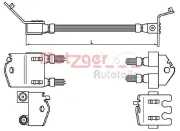 Bremsschlauch METZGER 4112543