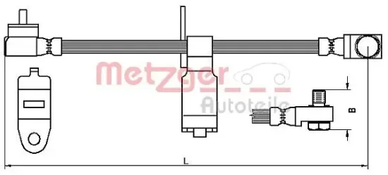 Bremsschlauch METZGER 4112542 Bild Bremsschlauch METZGER 4112542