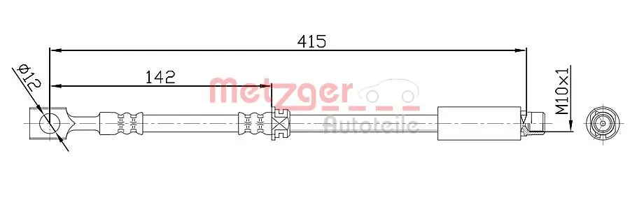 Bremsschlauch METZGER 4113679