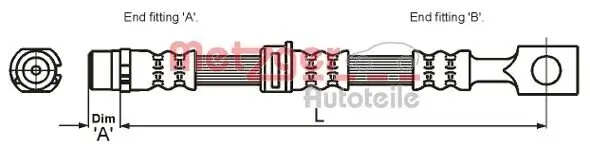 Bremsschlauch METZGER 4115194