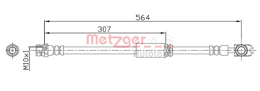 Bremsschlauch METZGER 4116203