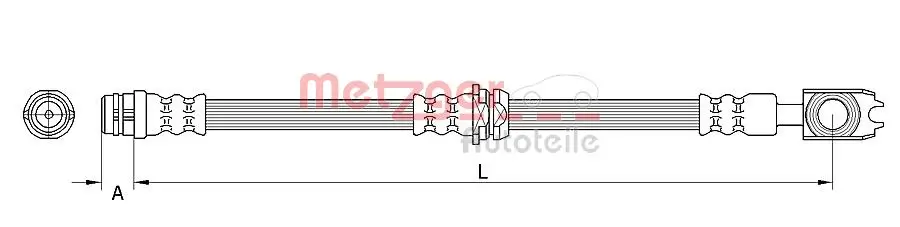 Bremsschlauch METZGER 4116205