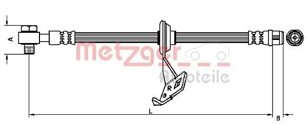 Bremsschlauch METZGER 4116207