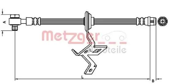 Bremsschlauch METZGER 4116209 Bild Bremsschlauch METZGER 4116209