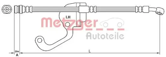 Bremsschlauch METZGER 4116228 Bild Bremsschlauch METZGER 4116228