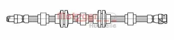 Bremsschlauch Vorderachse links Vorderachse rechts METZGER AUTOTEILE 4118438
