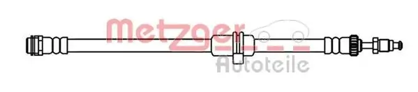 Bremsschlauch Vorderachse links Vorderachse rechts am Bremssattel METZGER 4119084