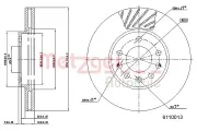 Bremsscheibe METZGER 6110013