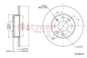 Bremsscheibe METZGER 6110014