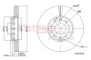 Bremsscheibe Vorderachse links Vorderachse rechts METZGER 6110016 Bild Bremsscheibe Vorderachse links Vorderachse rechts METZGER 6110016