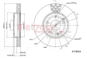 Bremsscheibe METZGER 6110024