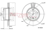 Bremsscheibe METZGER 6110028