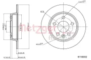 Bremsscheibe METZGER 6110032