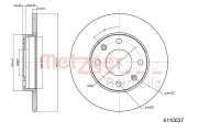 Bremsscheibe METZGER 6110037