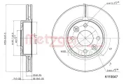 Bremsscheibe METZGER 6110047