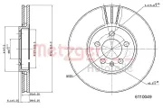 Bremsscheibe METZGER 6110049